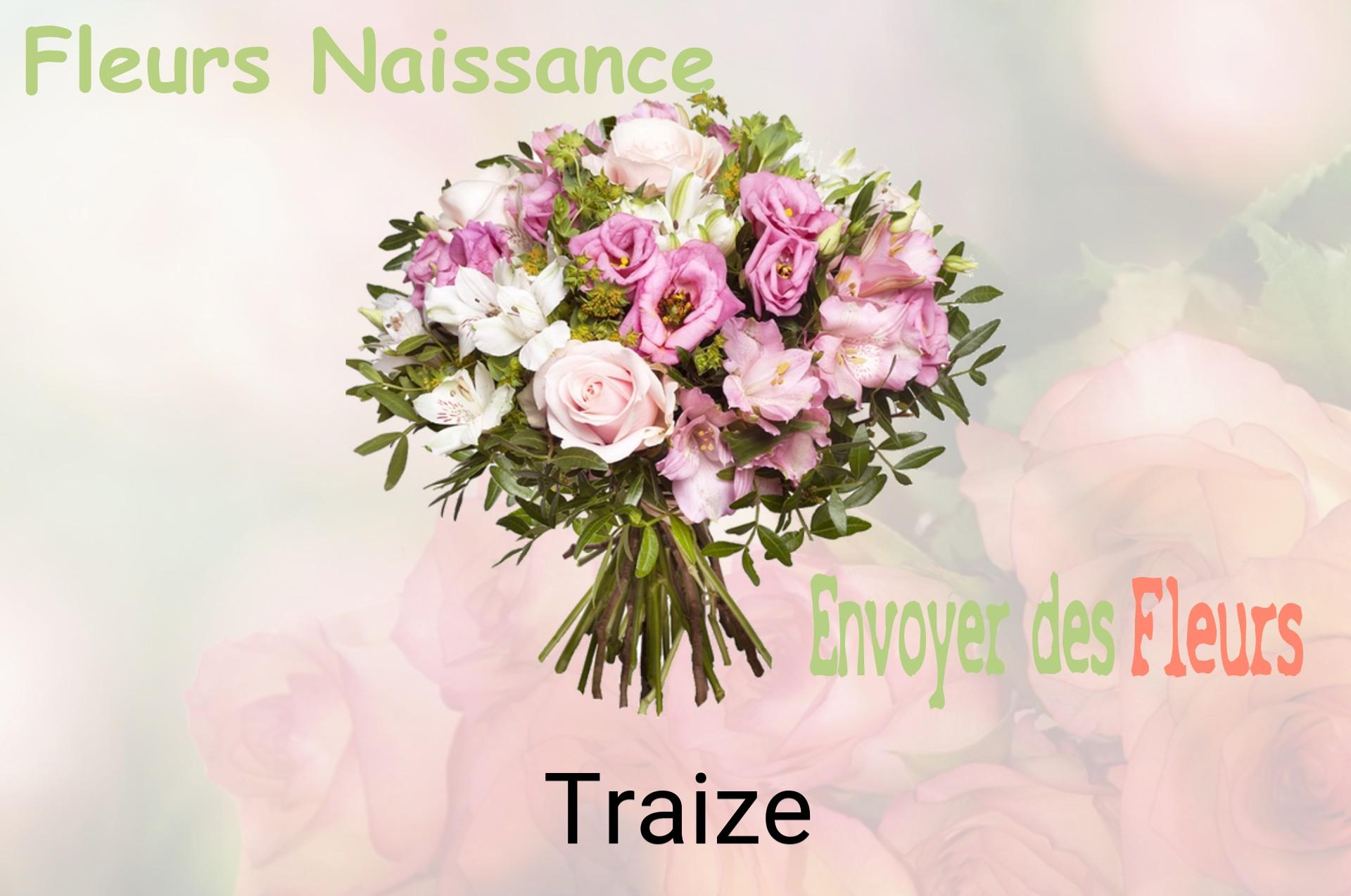 Bouquet de fleurs de naissance livré à Traize
